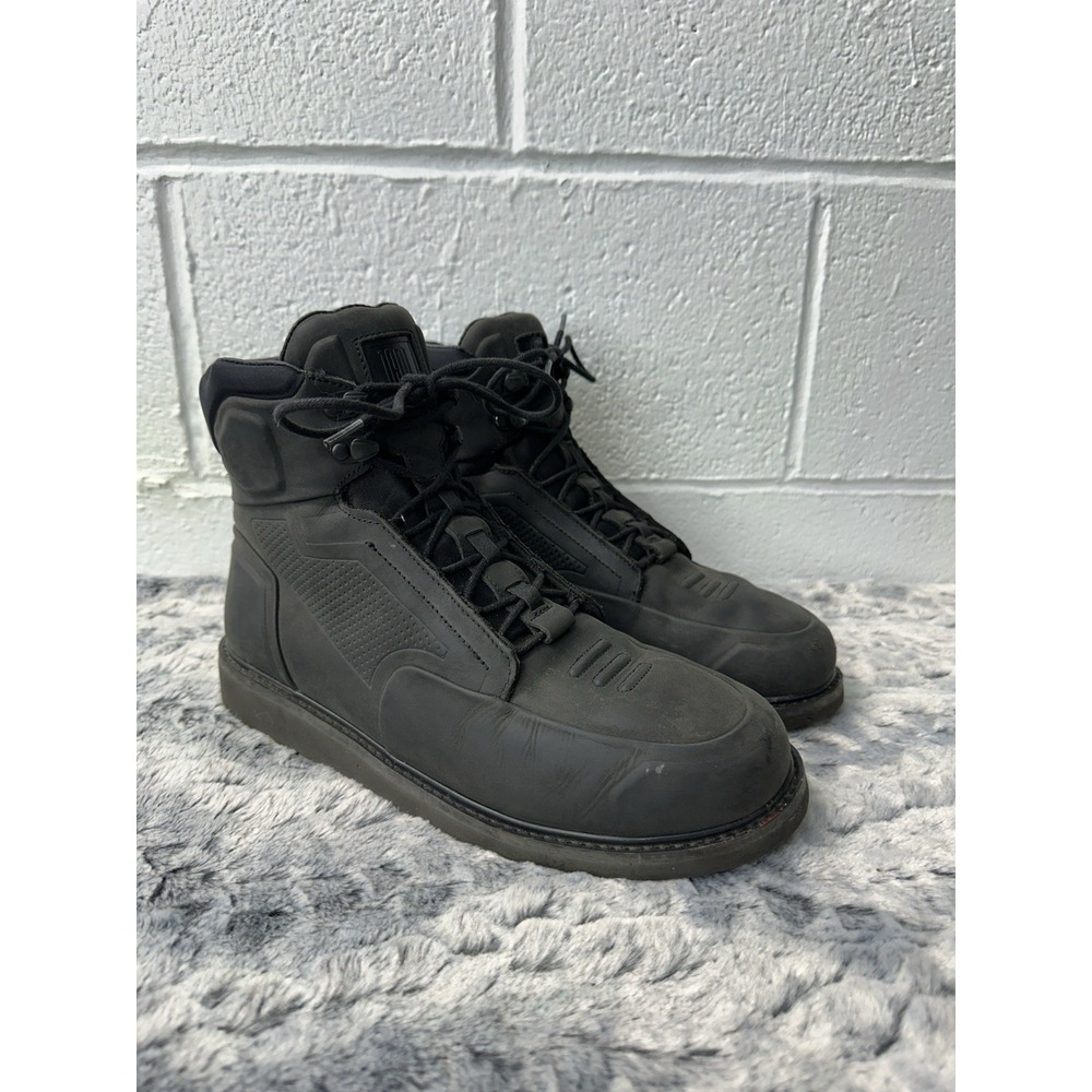 Icon Brigand Boots Black Motorcycle Riding Full Grain Leather Sneaker Boots 9.5